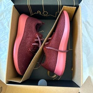 Allbirds wool runners sneakers hazy burgundy / sienna brand new in box
